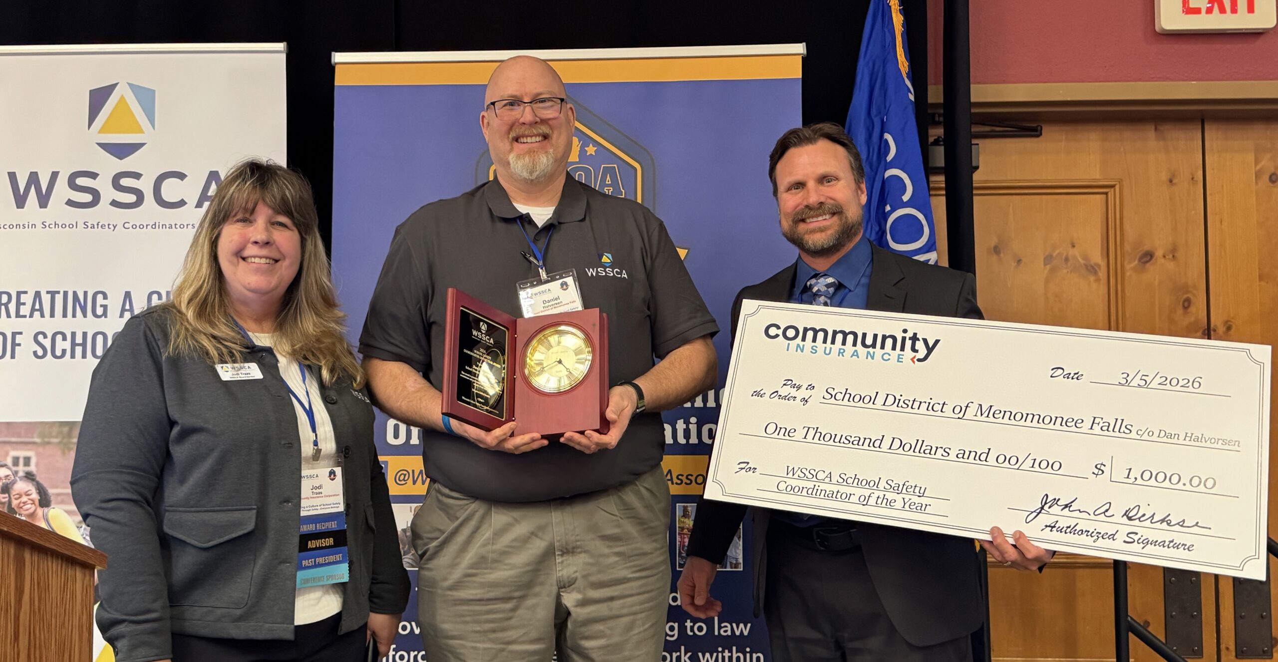 2026 WSSCA School Safety Coordinator of the Year